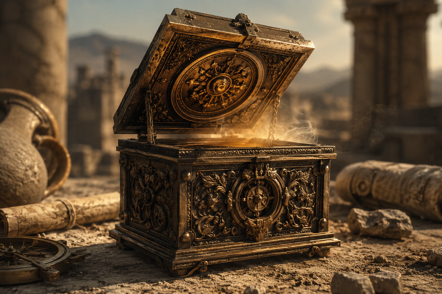 Quatermain interpretation of Pandora's Box within the Archive