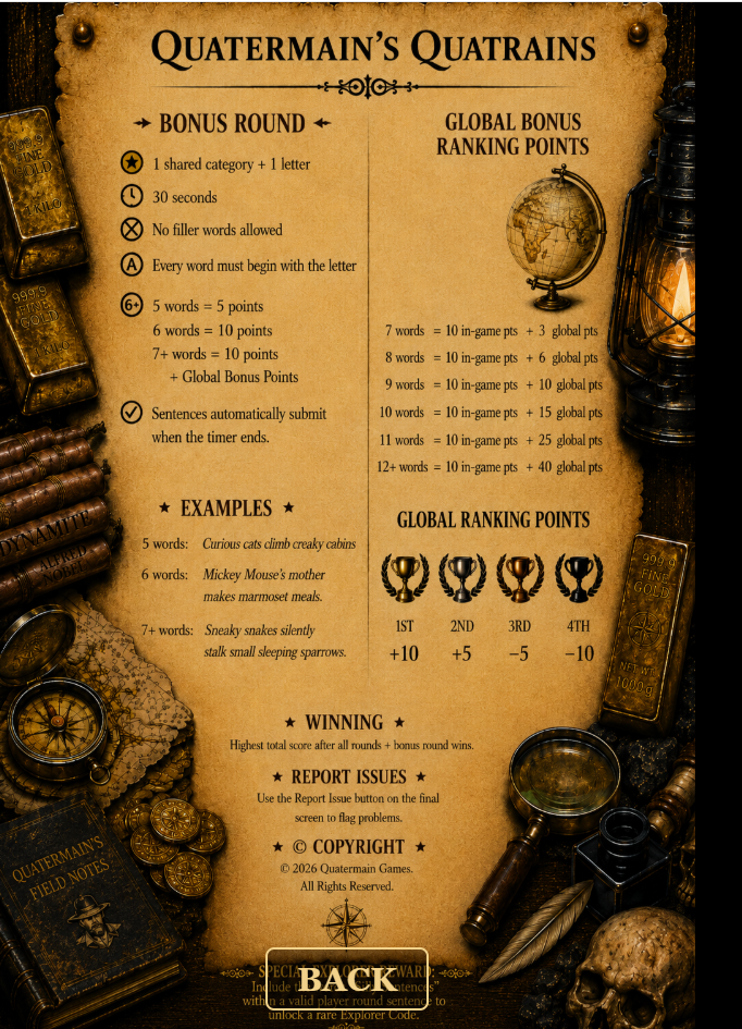 Silly Sentences rules and instructions page two