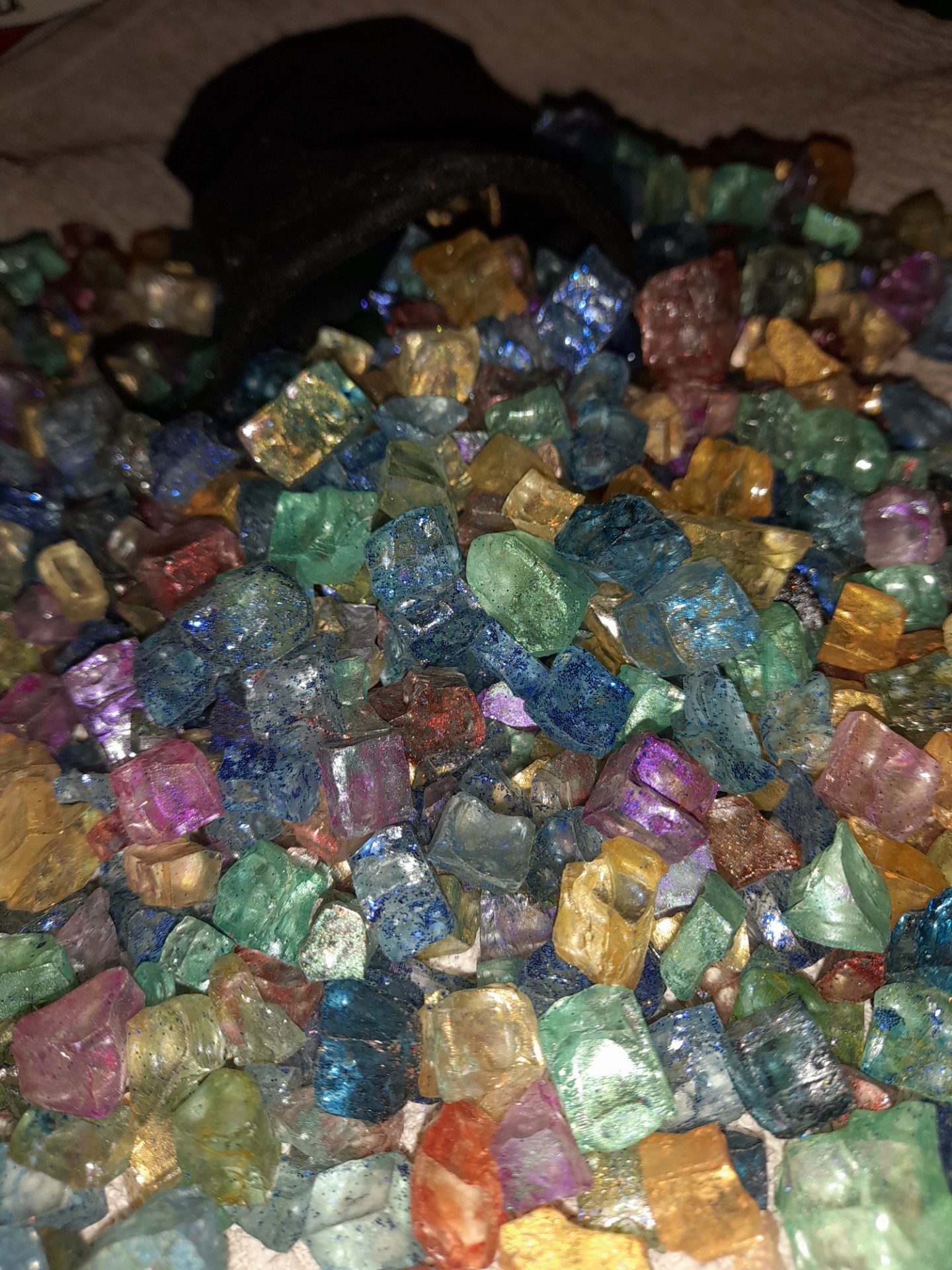 Close view of replica treasure gems